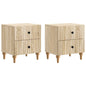 Armario de Noche con cajón 2 pcs Roble Sonoma 43 x 34,5 x 48 cm