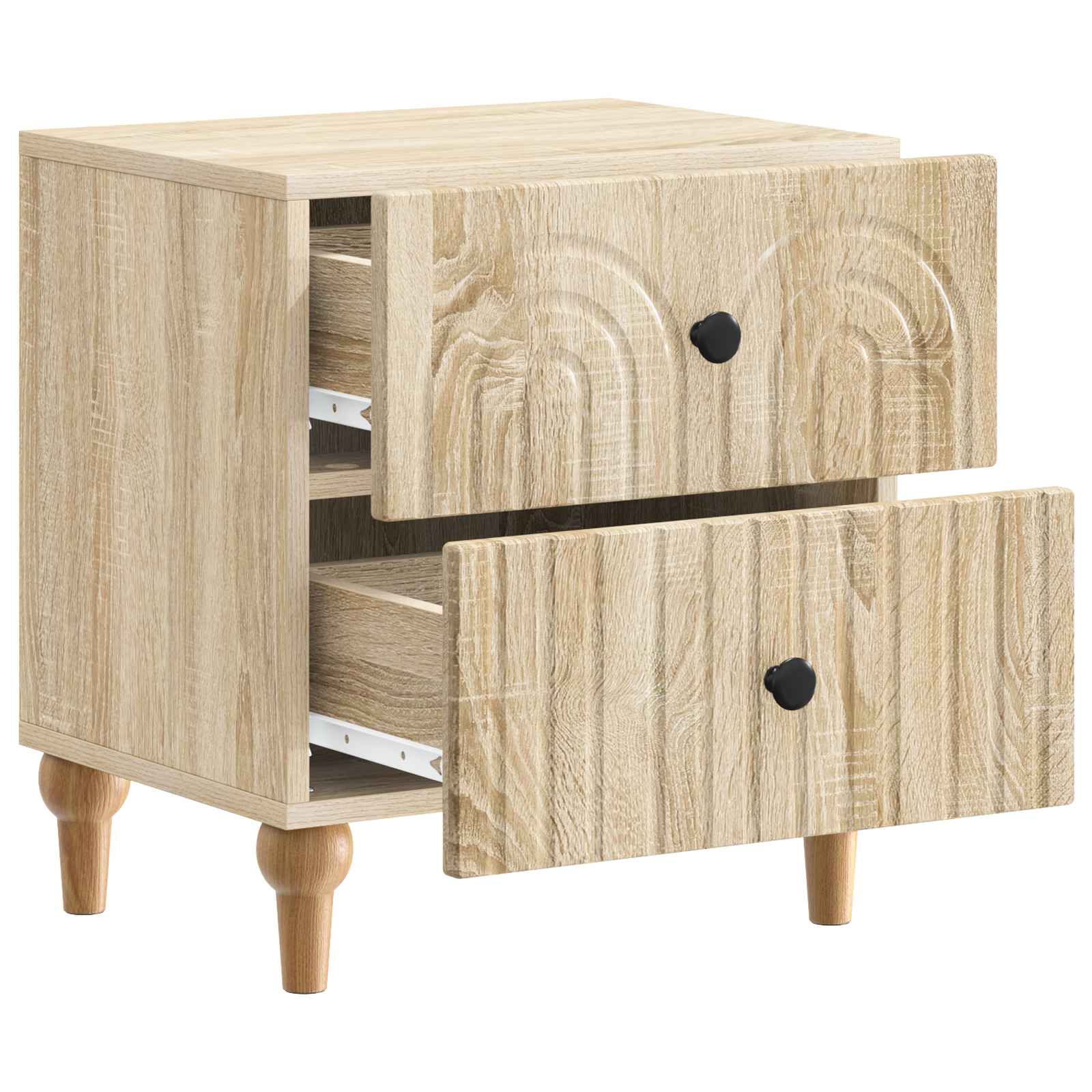 Armario de Noche con cajón 2 pcs Roble Sonoma 43 x 34,5 x 48 cm