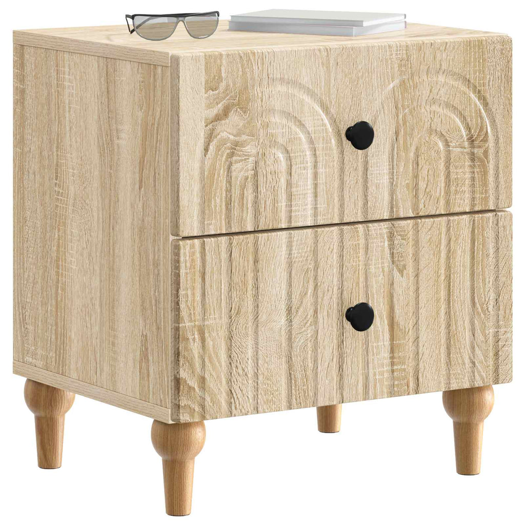 Armario de Noche con cajón 2 pcs Roble Sonoma 43 x 34,5 x 48 cm