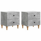 Armario de Noche 2 pcs Gris Hormigón 43 x 34,5 x 48 cm