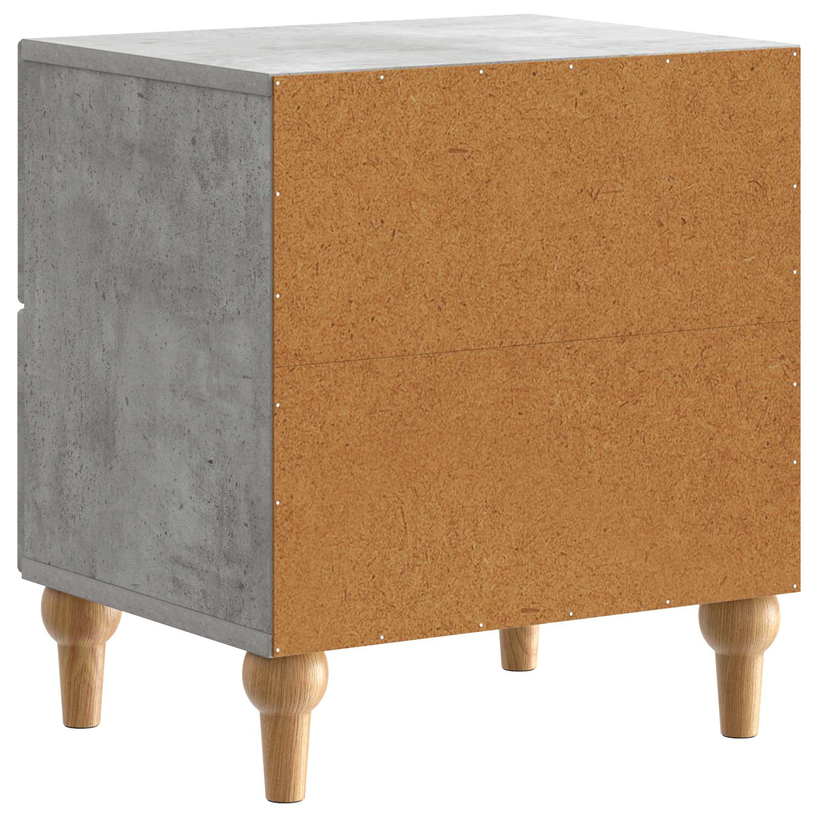 Armario de Noche 2 pcs Gris Hormigón 43 x 34,5 x 48 cm