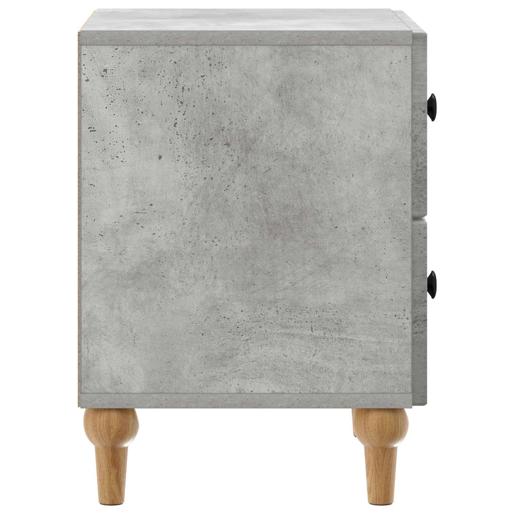 Armario de Noche 2 pcs Gris Hormigón 43 x 34,5 x 48 cm