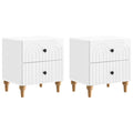 Armario de Noche con cajón 2 pcs Brillante 43 x 34,5 x 48 cm