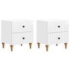 Armario de Noche con cajón 2 pcs Brillante 43 x 34,5 x 48 cm