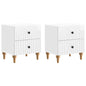 Armario de Noche con cajón 2 pcs Brillante 43 x 34,5 x 48 cm