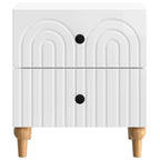 Armario de Noche con cajón 2 pcs Brillante 43 x 34,5 x 48 cm