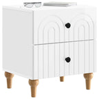 Armario de Noche con cajón 2 pcs Brillante 43 x 34,5 x 48 cm