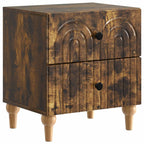 Armario de Noche 2 pcs Roble Ahumado 43 x 34,5 x 48 cm