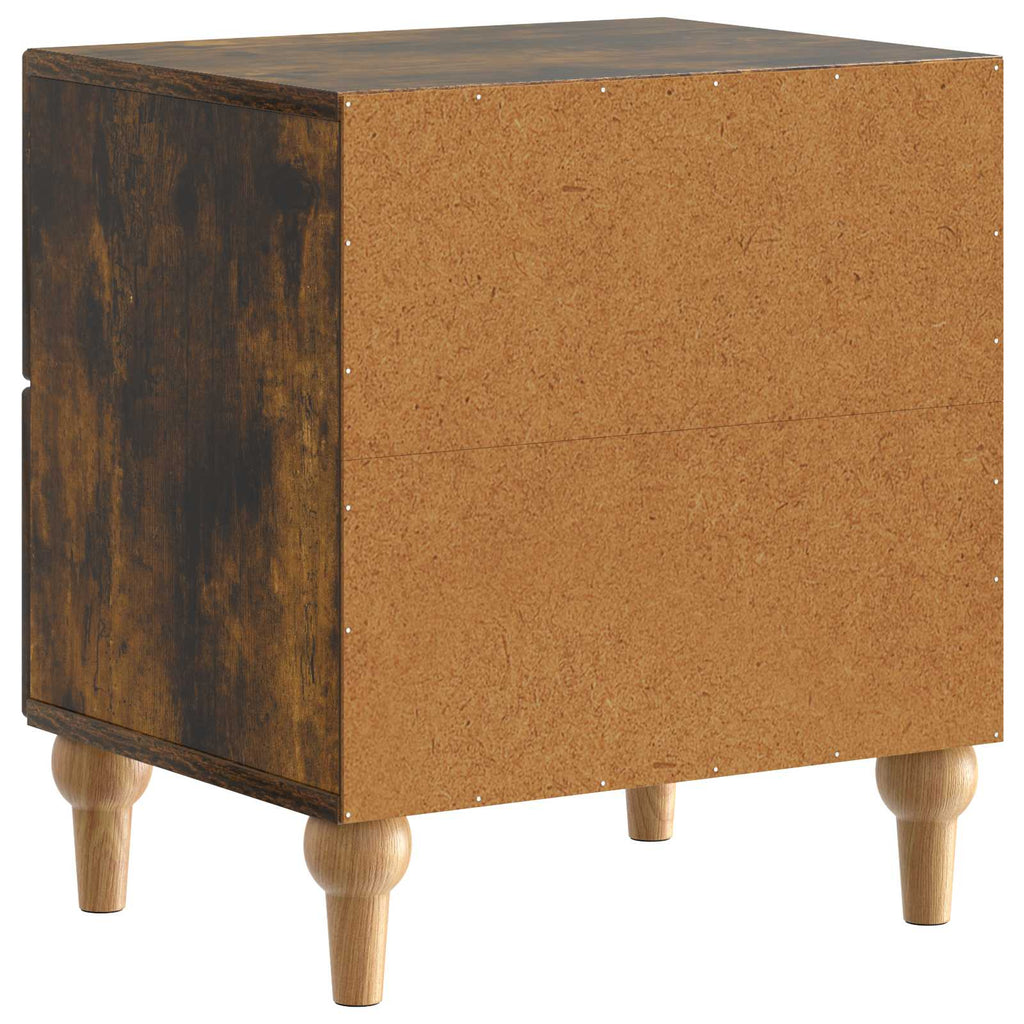Armario de Noche 2 pcs Roble Ahumado 43 x 34,5 x 48 cm