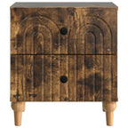 Armario de Noche 2 pcs Roble Ahumado 43 x 34,5 x 48 cm