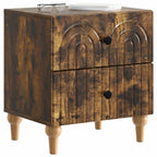 Armario de Noche 2 pcs Roble Ahumado 43 x 34,5 x 48 cm