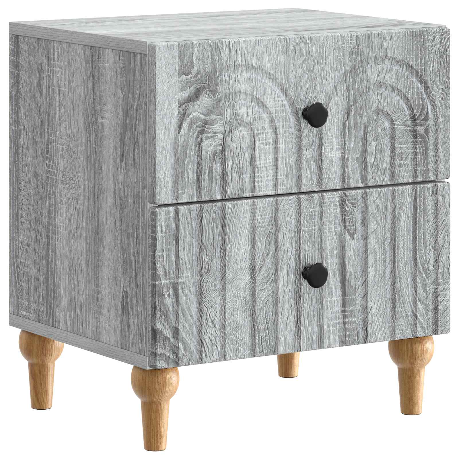 Armario de Noche con cajón Gris Sonoma 43 x 34,5 x 48 cm