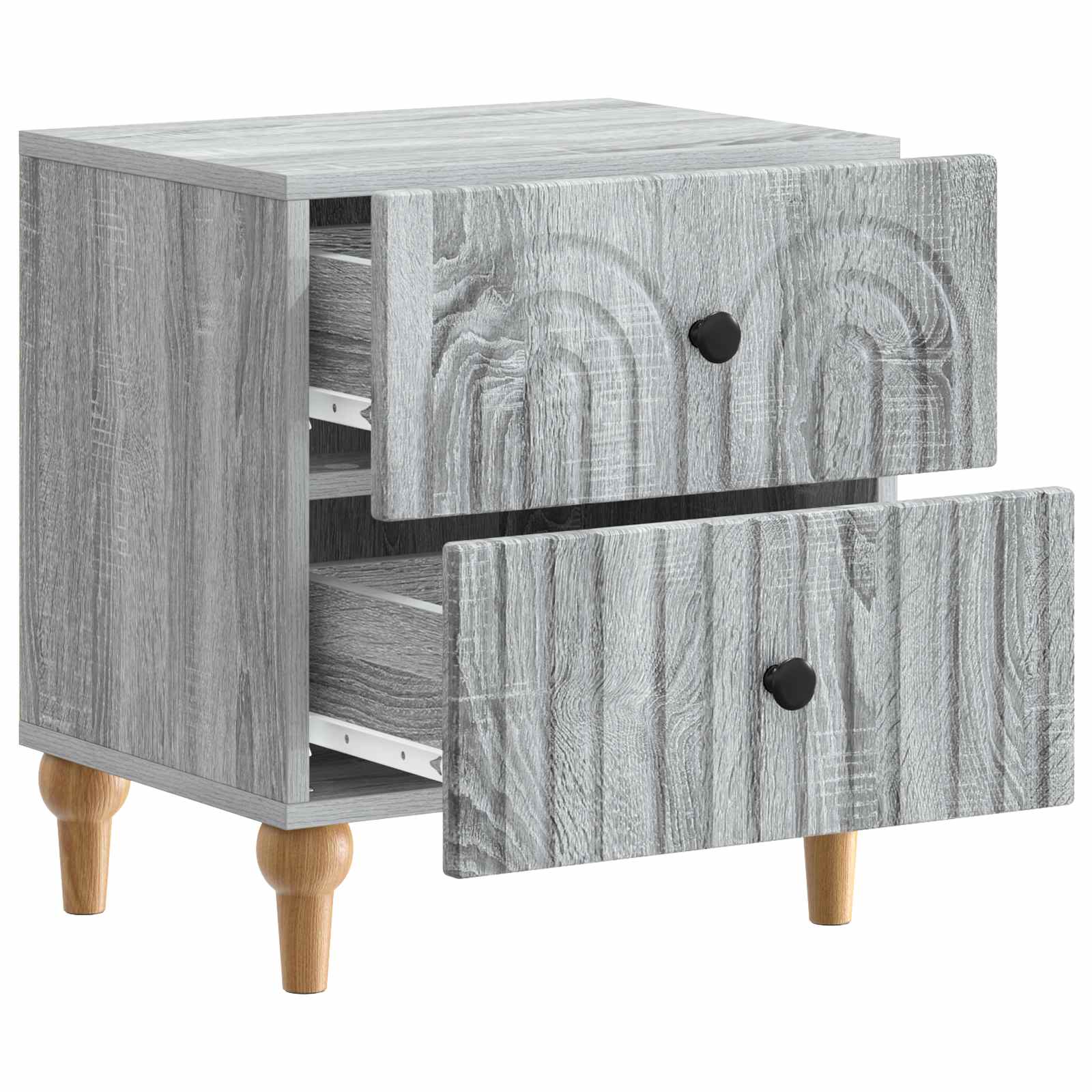 Armario de Noche con cajón Gris Sonoma 43 x 34,5 x 48 cm