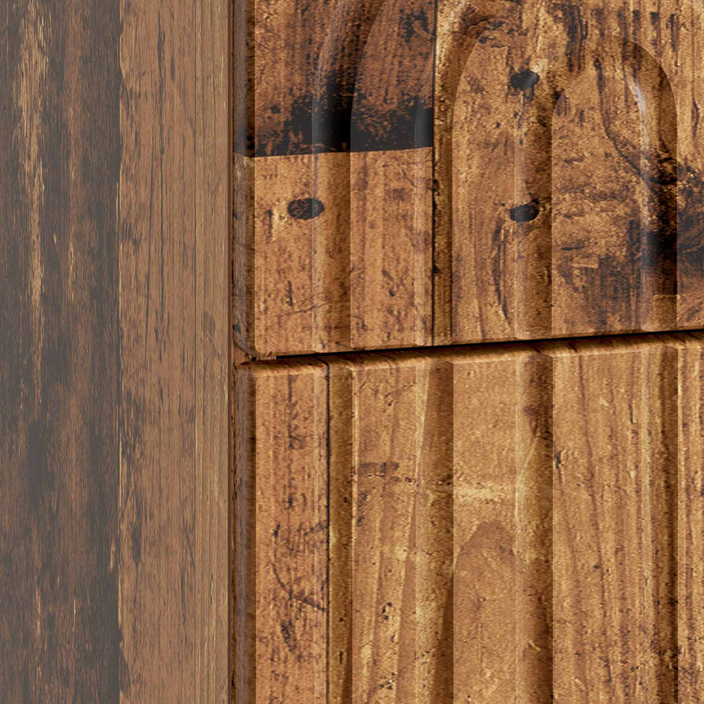 Armario de Noche con cajón Madera envejecida 43 x 34,5 x 48 cm