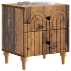Armario de Noche con cajón Madera envejecida 43 x 34,5 x 48 cm