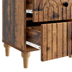 Armario de Noche 2 pcs Madera envejecida 43 x 34,5 x 48 cm