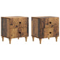 Armario de Noche 2 pcs Madera envejecida 43 x 34,5 x 48 cm