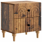 Armario de Noche 2 pcs Madera envejecida 43 x 34,5 x 48 cm