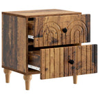 Armario de Noche 2 pcs Madera envejecida 43 x 34,5 x 48 cm