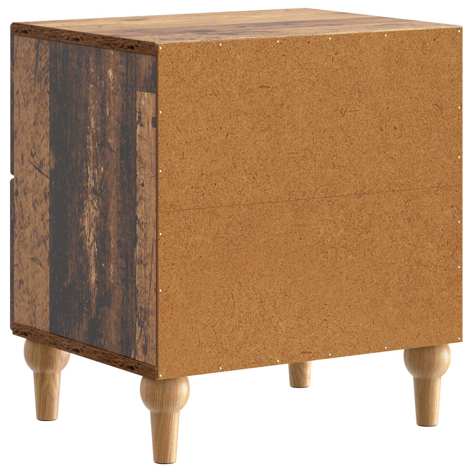 Armario de Noche 2 pcs Madera envejecida 43 x 34,5 x 48 cm