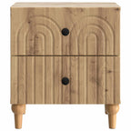 Armario de Noche 2 pcs Roble Artesanal 43 x 34,5 x 48 cm