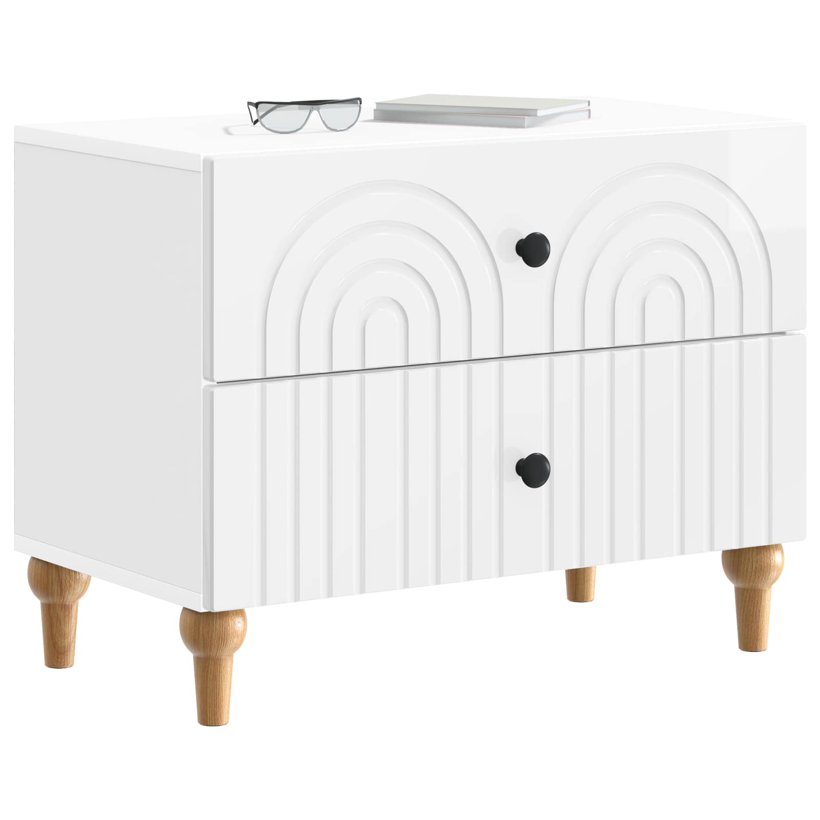 Armario de Noche con cajón Brillante 62 x 34,5 x 48 cm