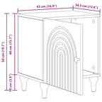 Armario de Noche 2 pcs 43 x 34,5 x 50 cm Madera de Ingeniería
