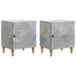 Armario de noche 2 pcs 43 x 34,5 x 50 cm madera de ingeniería 4 colores