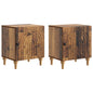 Armario de noche 2 pcs 43 x 34,5 x 50 cm madera de ingeniería 4 colores