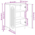 Aparador Brillante 66 x 34,5 x 90 cm Madera de Ingeniería