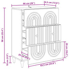 Cajonera Brillante 66 x 34,5 x 90 cm Madera de Ingeniería