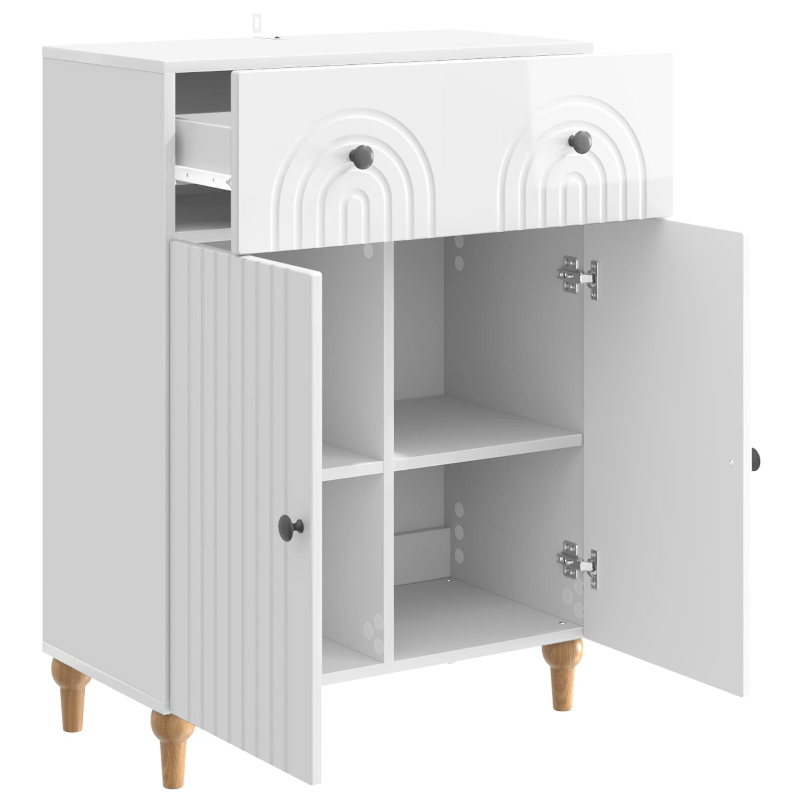 Aparador Brillante 66 x 34,5 x 90 cm Madera de Ingeniería