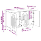 Mueble de TV Brillante 89 x 34,5 x 60 cm Madera de Ingeniería