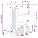 Aparador Brillante 66 x 34,5 x 95 cm Madera de Ingeniería