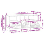 Mueble de TV Alto Brillo 102 x 34,5 x 50 cm
