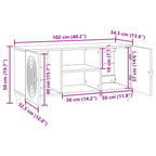 Mueble de TV Brillante 102 x 34,5 x 50 cm Madera de Ingeniería