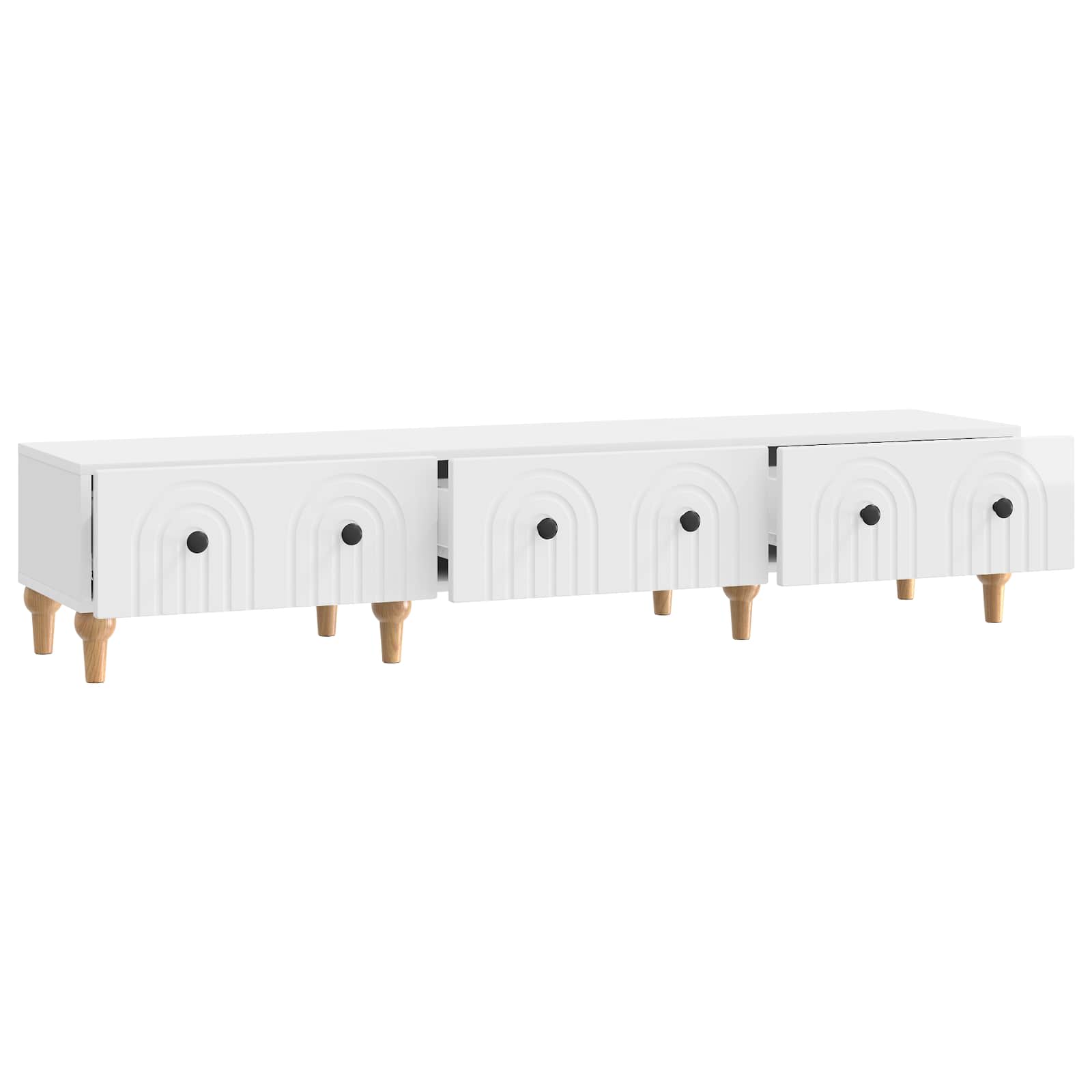 Mueble de TV Brillante 147 x 34,5 x 30 cm Madera de Ingeniería