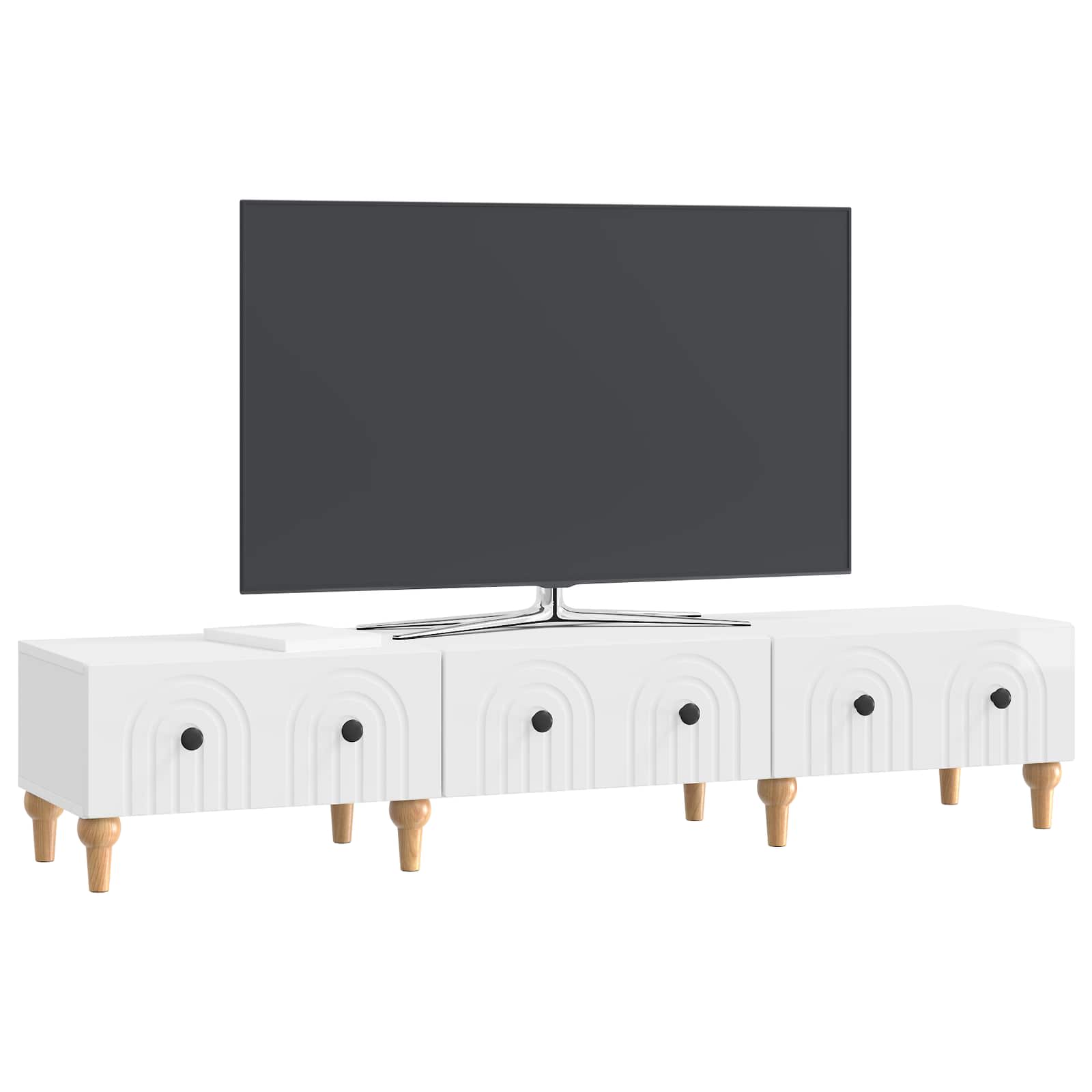 Mueble de TV Brillante 147 x 34,5 x 30 cm Madera de Ingeniería