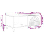 Mesa de Café Brillante 90 x 50 x 40 cm Madera de Ingeniería
