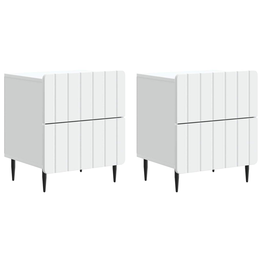 Armario de Noche 2 pcs 43 x 34,5 x 49,5 cm Madera de Ingeniería