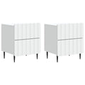 Armario de Noche 2 pcs 43 x 34,5 x 49,5 cm Madera de Ingeniería