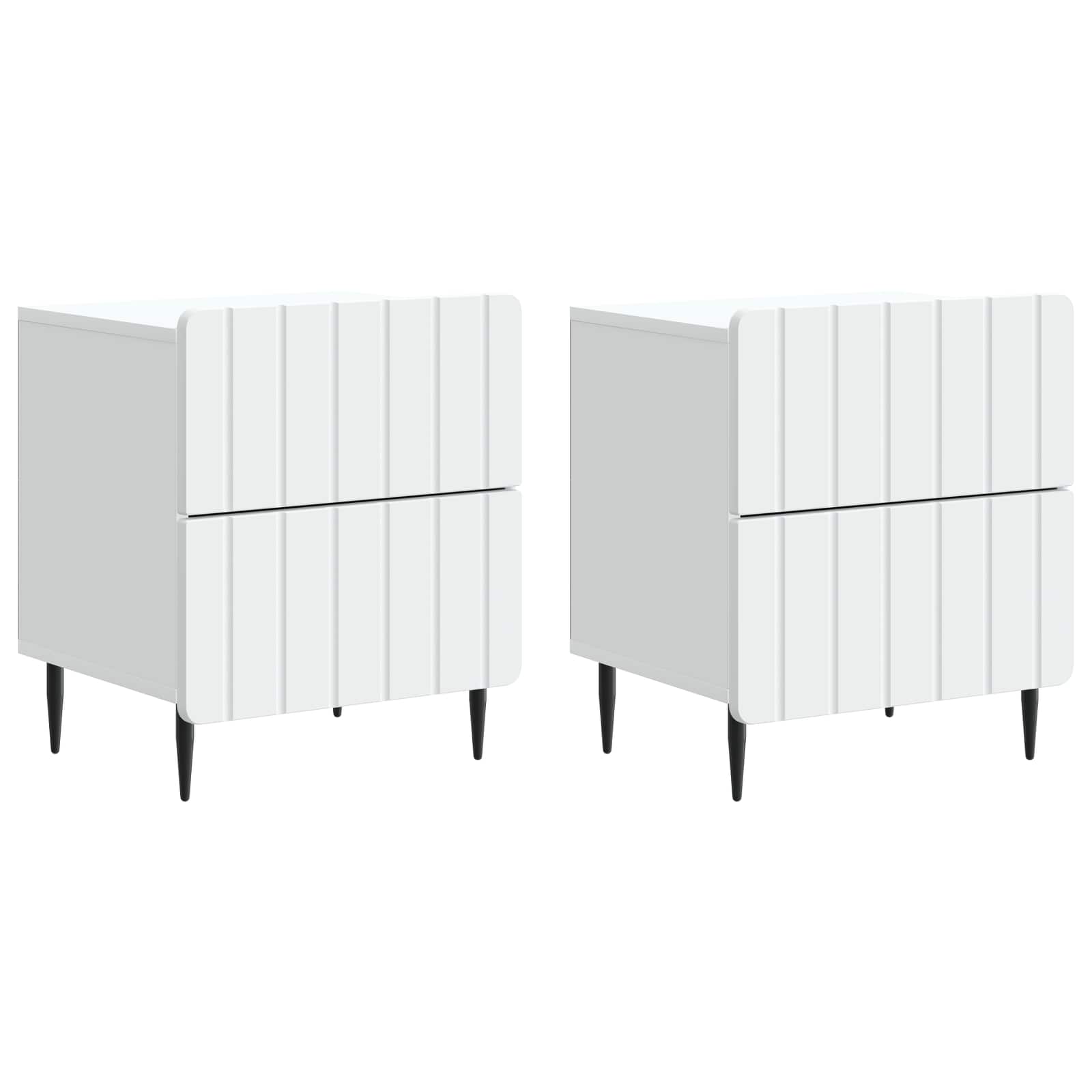 Armario de Noche 2 pcs 43 x 34,5 x 49,5 cm Madera de Ingeniería