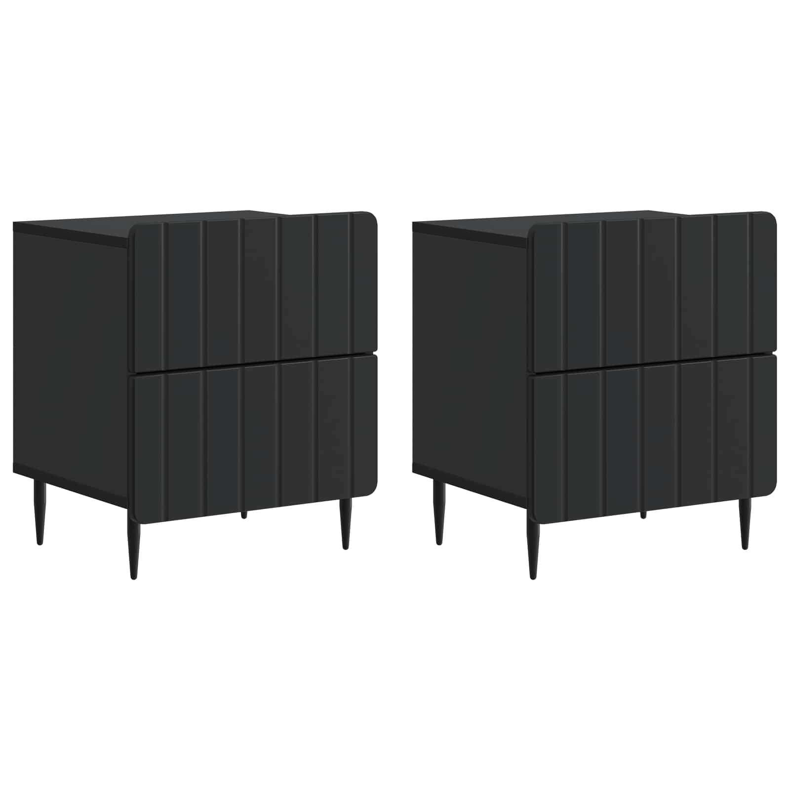 Armario de Noche 2 pcs 43 x 34,5 x 49,5 cm Madera de Ingeniería