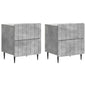 Armario de Noche 2 pcs 43 x 34,5 x 49,5 cm Madera de Ingeniería