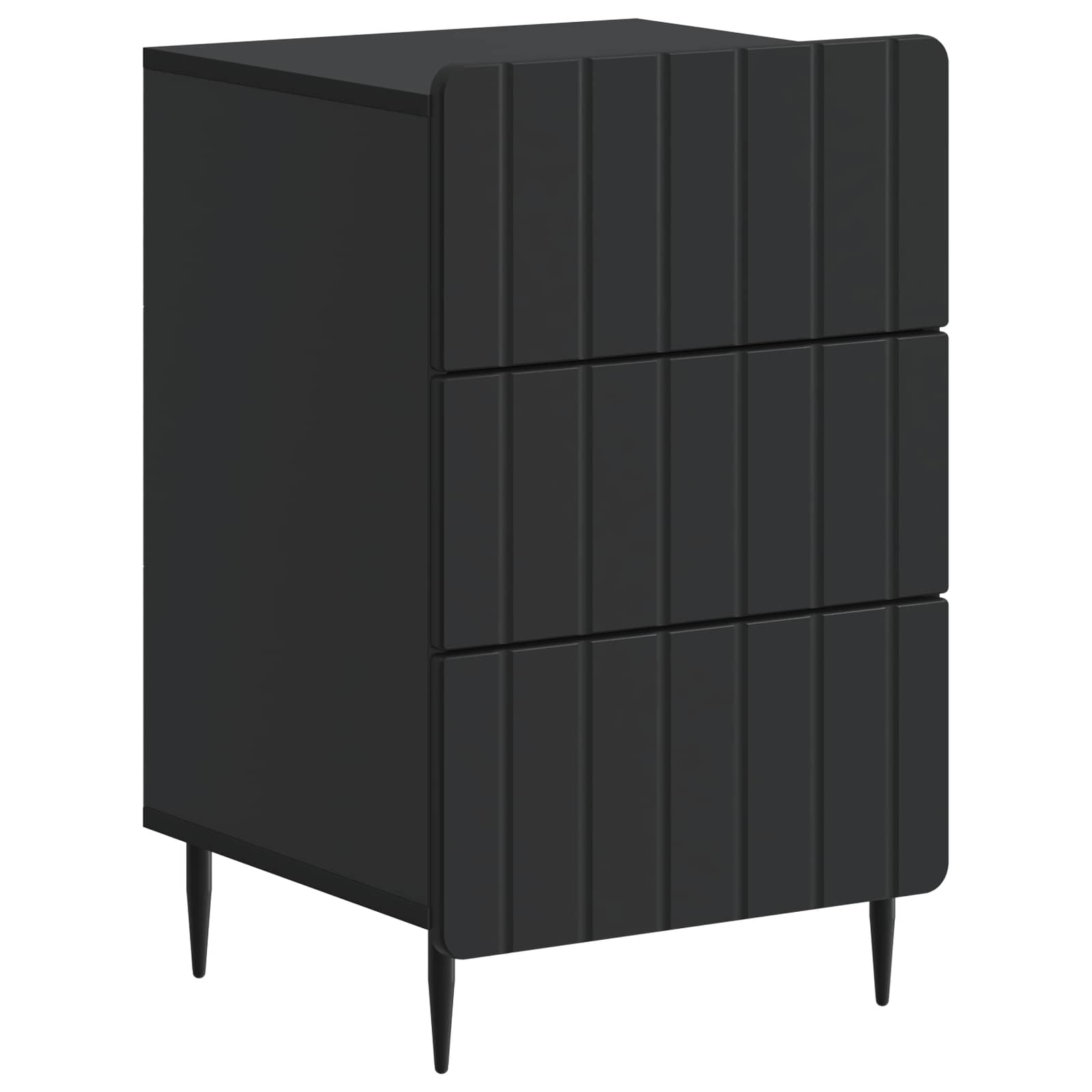Armario de Noche Brillante 43x 41 x 68 cm Madera de Ingeniería