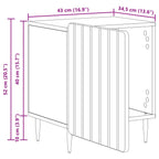 Armario de Noche 2 pcs 43 x 34,5 x 52 cm Madera de Ingeniería
