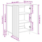Aparador Brillante 66 x 34,5 x 92 cm Madera de Ingeniería