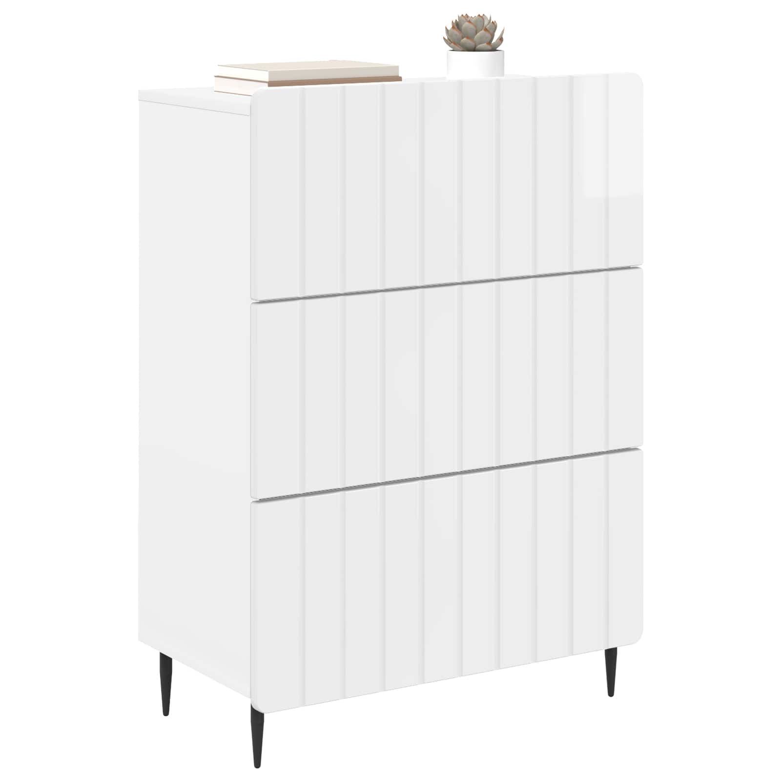 Cajonera Brillante 66 x 34,5 x 92 cm Madera de Ingeniería