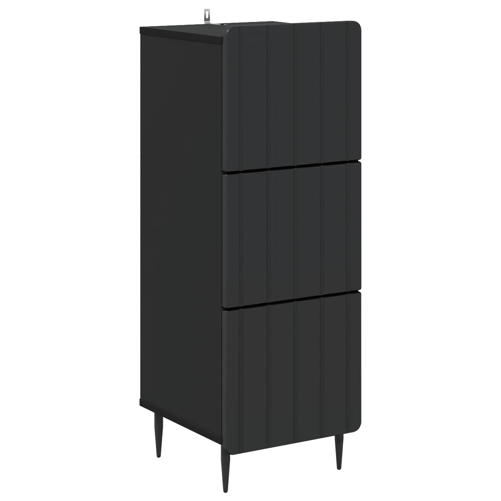 High Gloss Chest of Drawers 33 x 34.5 x 92 cm Engineered Wood