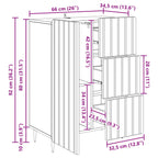 Aparador Brillante 66 x 34,5 x 91,5 cm Madera de Ingeniería